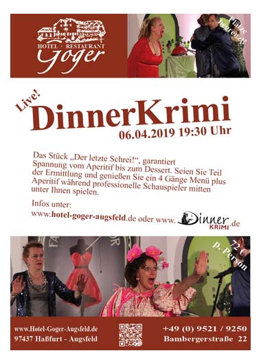 Hotel Restaurant Goger Haßfurt DinnerKrimi